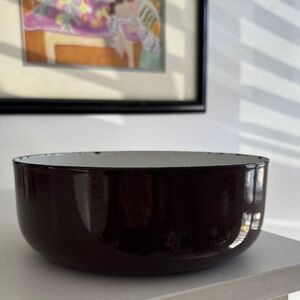 Arabia Wartsila Finel Enamel Bowl by Kaj Franck Brown and White (Finland)